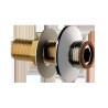 2 x Raccords droits TC 38 MM1/2" L.70 + rosace Ø50