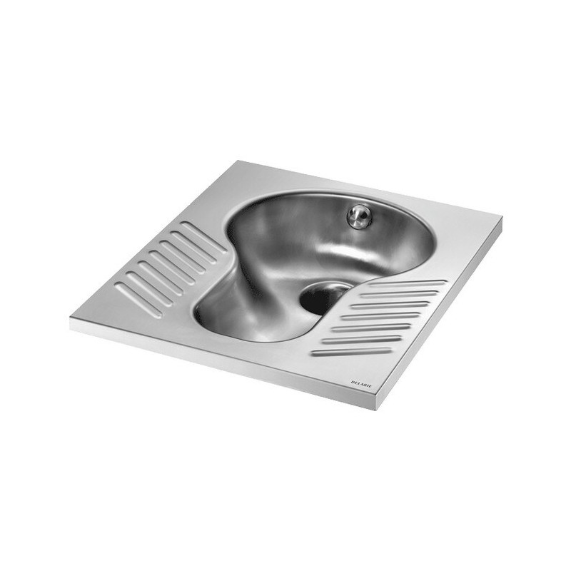 WC turc SHA XS 1 effet d'eau sans siphon Inox 304 satiné