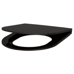 Abattant WC Slim avec couvercle à frein de chute, S21 noir, Duroplast