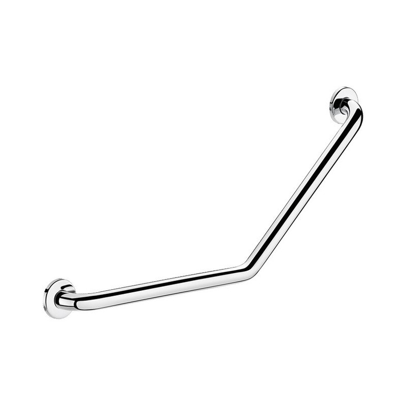 Barre à 135° Ø25 400x400 2 points fixation Inox poli brillant