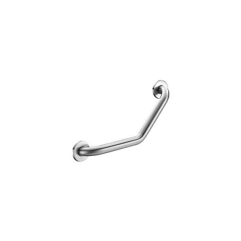 Barre à 135° Ø32 220x220 2 points fixation Inox satiné