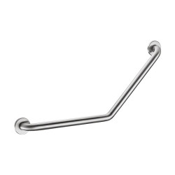 Barre à 135° Ø32 400x400 2 points fixation Inox poli satiné
