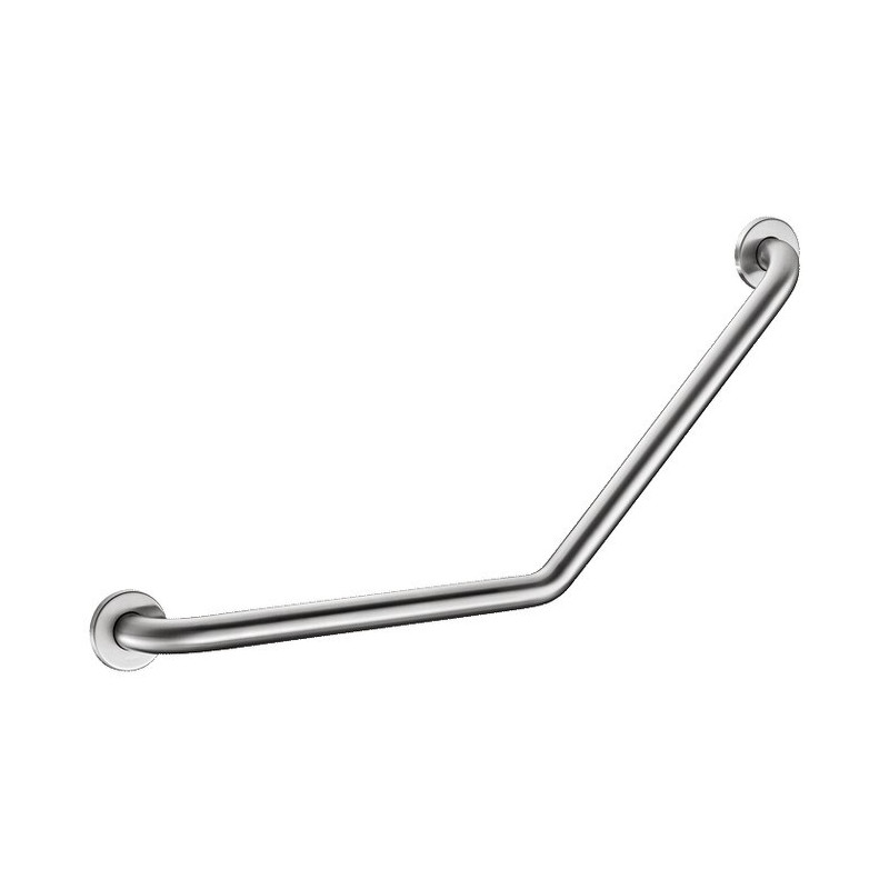 Barre à 135° Ø32 400x400 2 points fixation Inox poli satiné