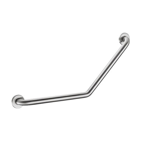 Barre à 135° Ø32 400x400 2 points fixation Inox poli satiné