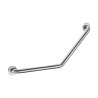Barre à 135° Ø32 400x400 2 points fixation Inox poli satiné