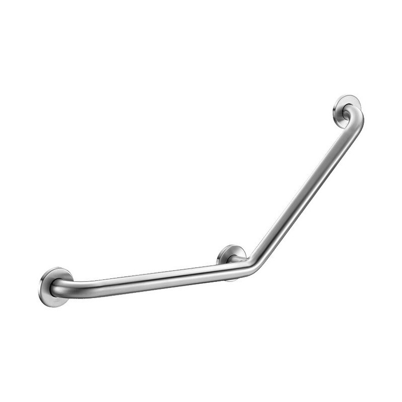 Barre à 135° Ø32 400x400 3 points fixation Inox satiné