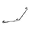 Barre à 135° Ø32 400x400 3 points fixation Inox satiné