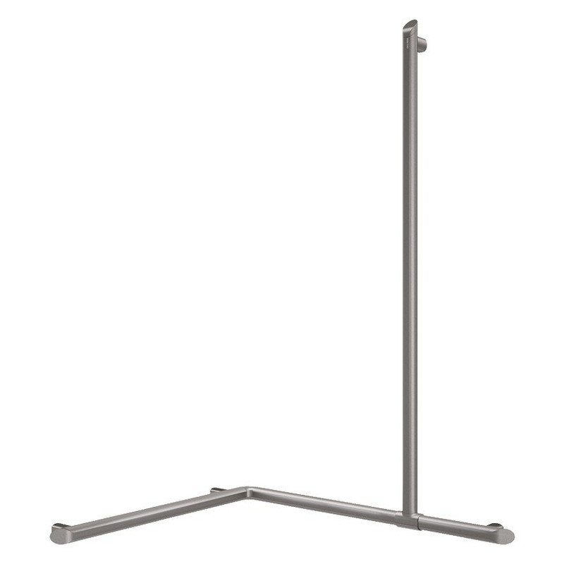 Barre de douche d'angle avec remontée verticale coulissante Be-Line® - Ø35 - anthracite