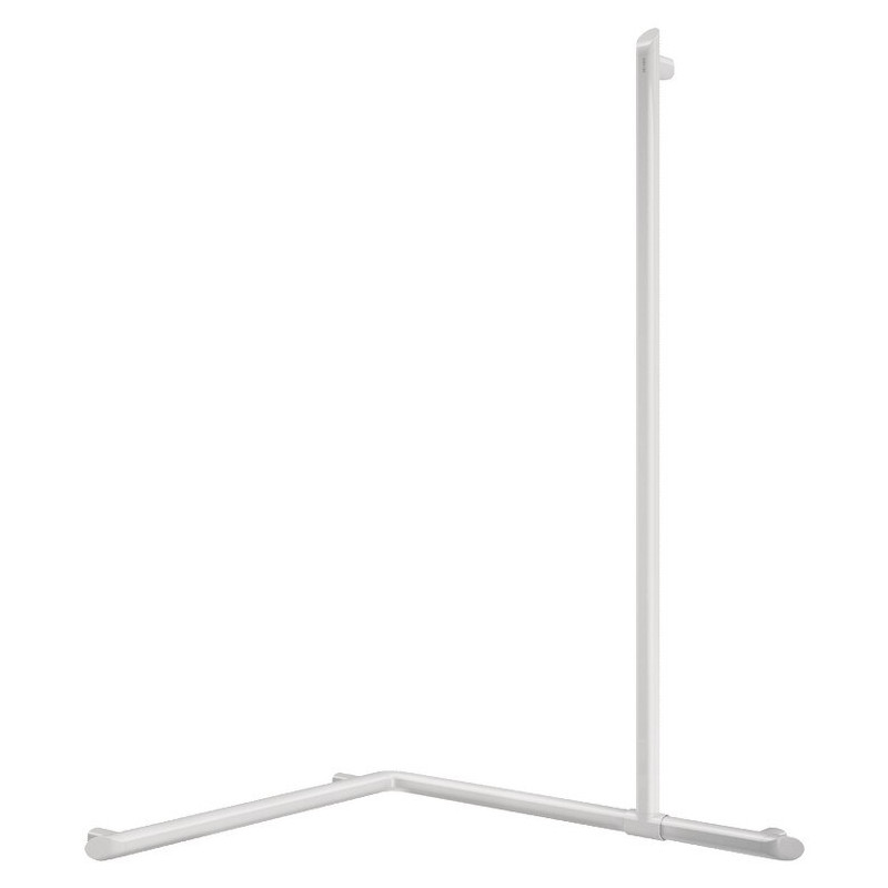 Barre de douche d'angle avec remontée verticale coulissante Be-Line® - Ø35 - blanc