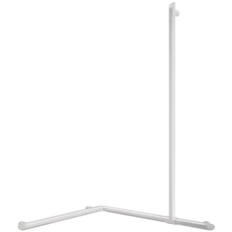 Barre de douche d'angle avec remontée verticale coulissante Be-Line® - Ø35 - blanc