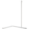 Barre de douche d'angle avec remontée verticale coulissante Be-Line® - Ø35 - blanc