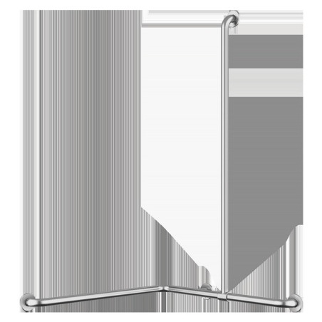 Barre de douche d'angle avec remontée coulissante Inox satiné - Ø32