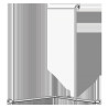Barre de douche d'angle avec remontée coulissante Inox satiné - Ø32