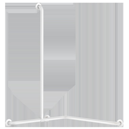 Barre de douche + barre verticale Basic Ø32 époxy blanc