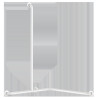 Barre de douche + barre verticale Basic Ø32 époxy blanc