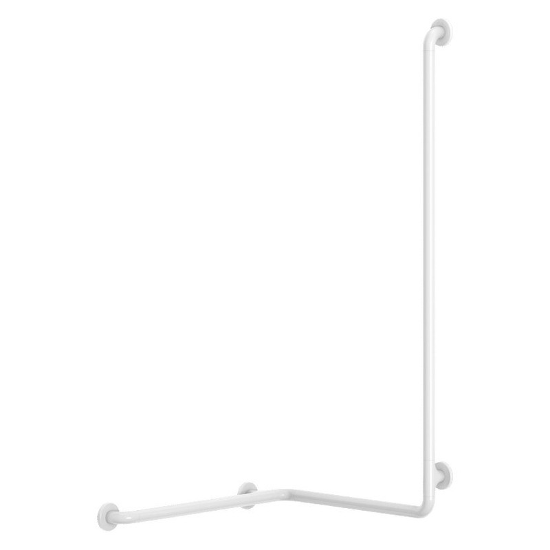Barre de douche d'équerre Ø32 Nylon blanc