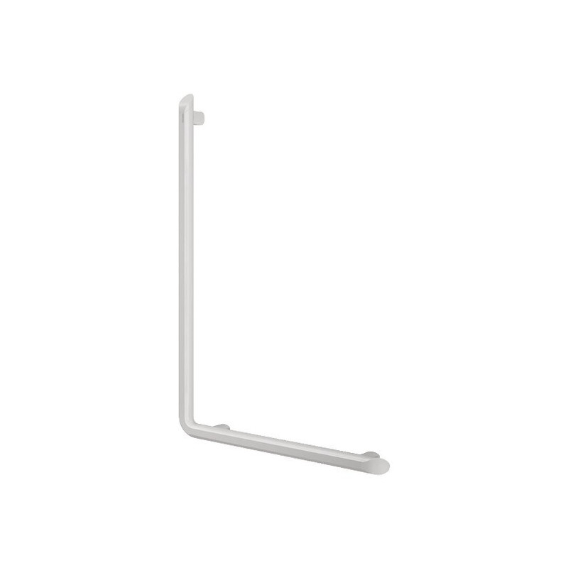 Barre de maintien en L Be-Line® Ø35 H.750 aluminium blanc