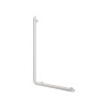Barre de maintien en L Be-Line® Ø35 H.750 aluminium blanc
