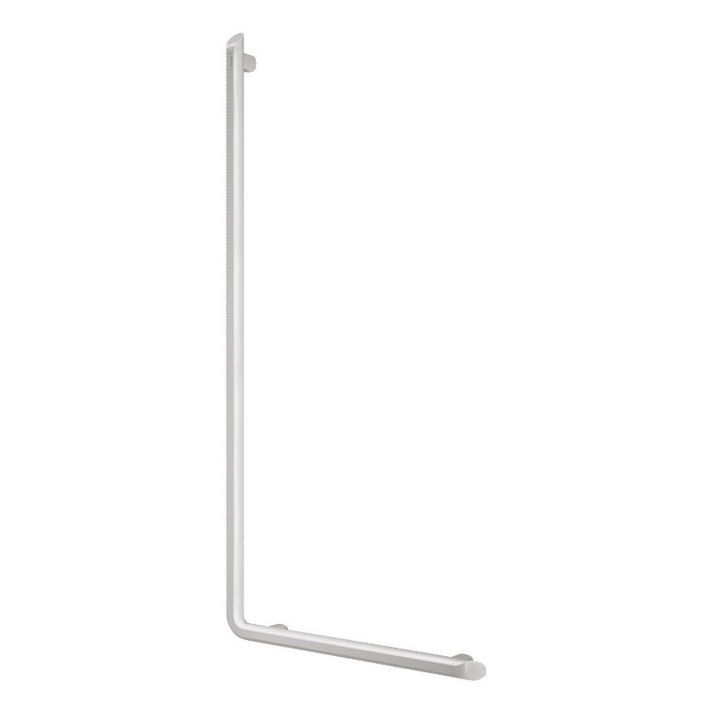 Barre de maintien en L Be-Line® Ø35 H.1130 aluminium blanc