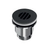 Bonde HYGIÉNA noir mat à grille concave pour lavabo Inox