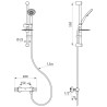 Colonne de douche avec mitigeur thermostatique H9739S, raccord std
