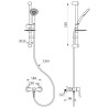 Colonne de douche avec mitigeur thermostatique séquentiel H9630,raccord S/C