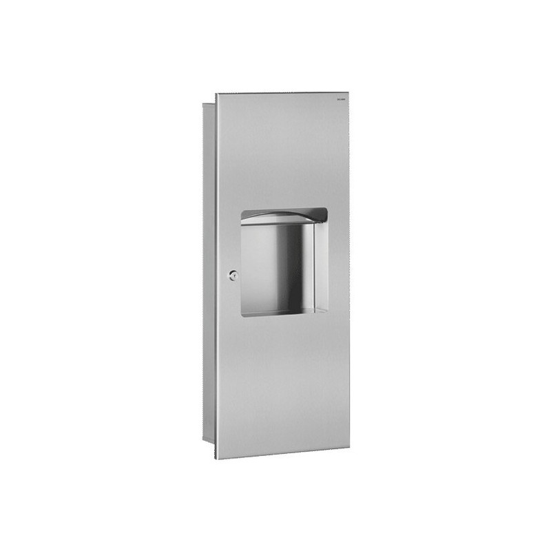 Combi distributeur essuie-mains et poubelle encastré 10L