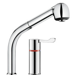 Combiné évier SECURITHERM thermostatique + colonne à douchette extrac.