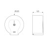 Distributeur de papier WC pour bobine 200 m Inox 304 satiné
