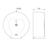 Distributeur de papier WC pour bobine 400 m acier laqué blanc