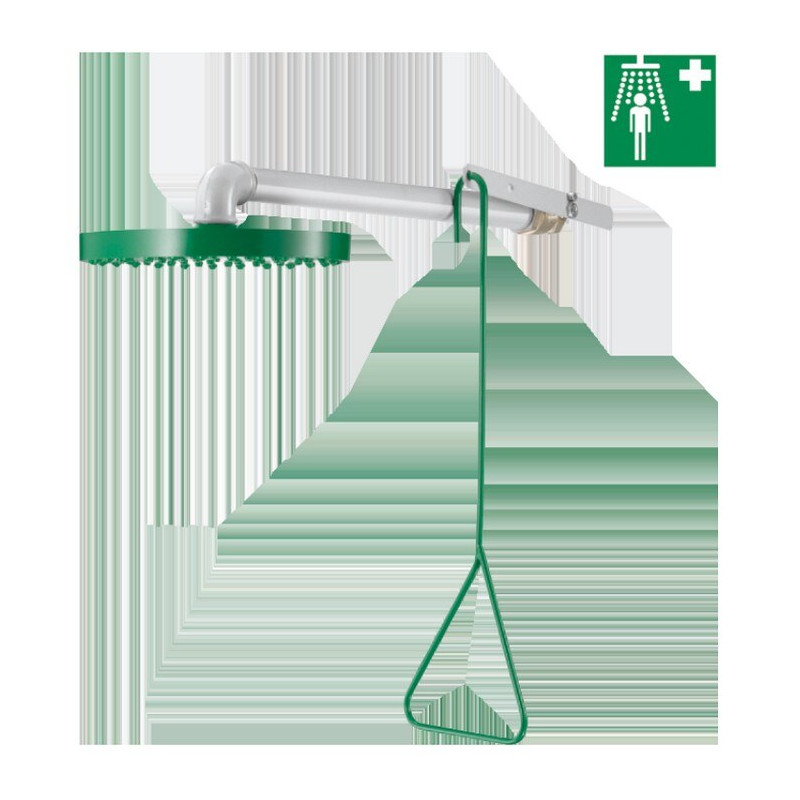 Douche de sécurité murale encastrée