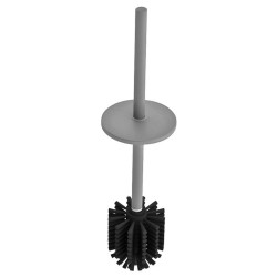 Ensemble brosse WC avec couvercle Inox anthracite métallisé
