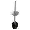 Ensemble brosse WC avec couvercle Inox poli satiné