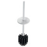Ensemble brosse WC avec couvercle Inox époxy blanc