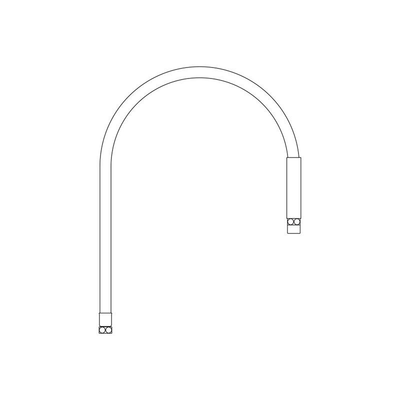 Flexible cuisine qualité alimentaire FF1/2" blanc L.1,20 m