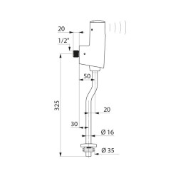 Robinet d'urinoir automatique TEMPOMATIC 4 - M1/2"