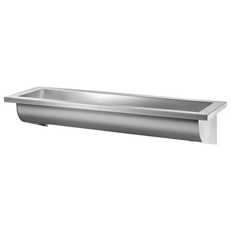 Lavabo CANAL L.1400 sans trou robinet évacuation dte Inox 304 satiné