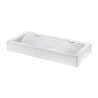 Lavabo MINERALCAST mural L.1200 2 places sans trou robinet