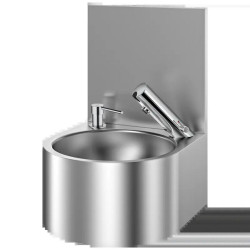 Lave-mains SXS électronique complet avec dosseret Inox 304 satiné