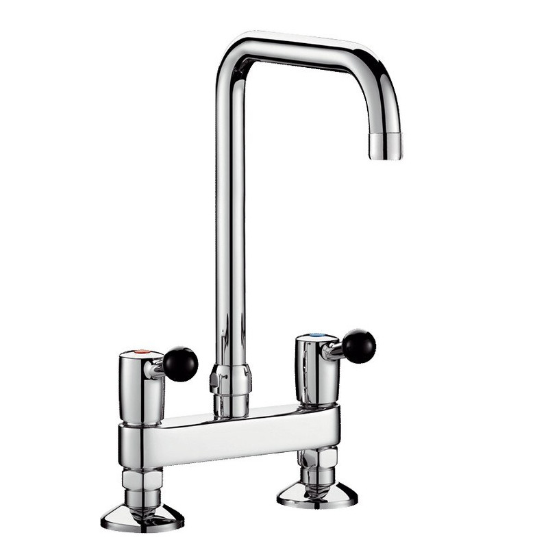 Mélangeur 2 trous EA 150mm 60 l/min, bec tube orientable Ø22 L.300