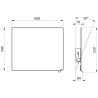 Miroir inclinable 600x500 avec poignée anthracite
