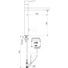 Mitigeur d'évier automatique TEMPOMATIC MIX - H. 300 L. 250 L. 100 - 230V