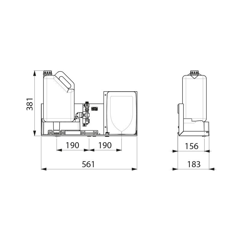 Module 3 fonctions pour installation derrière un miroir - automatique sèche