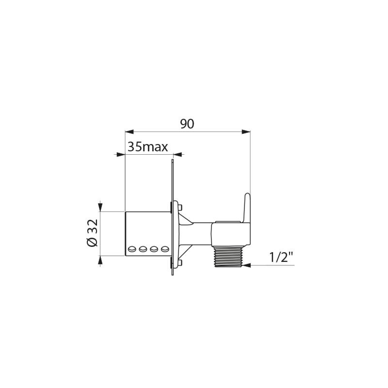 Nourrice alimentation encastré M1/2" pour TEMPOMIX 3 kit1/2