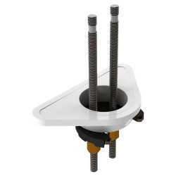 Platine de fixation + tiges filetées L.130 mm pour mitigeurs