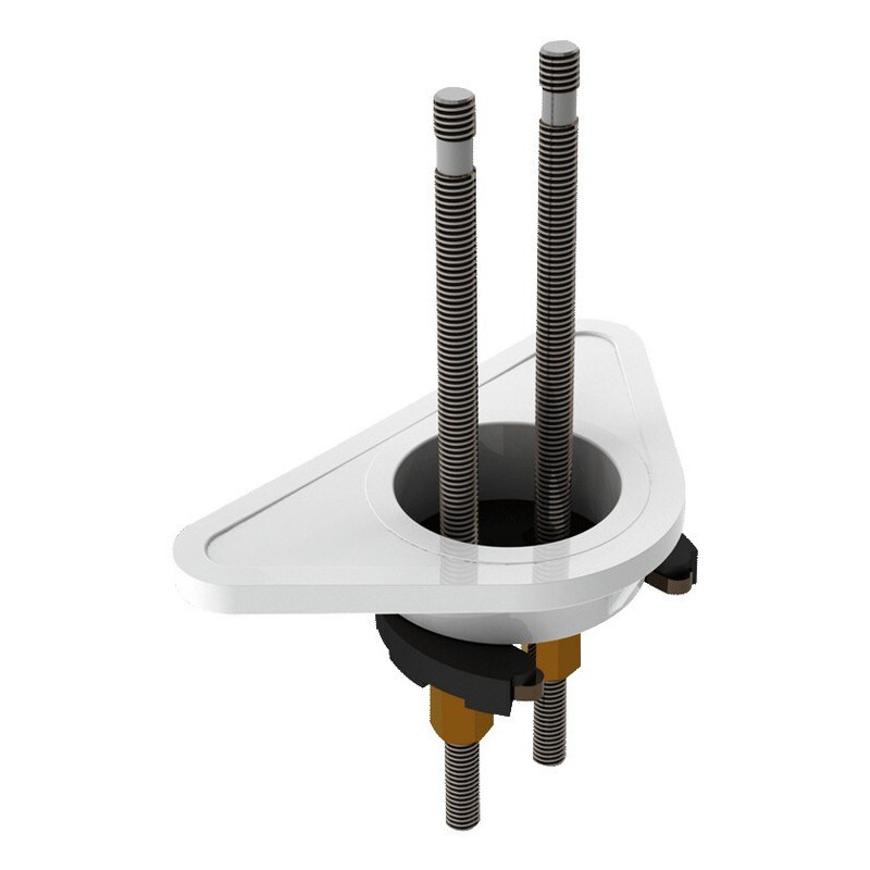 Platine de fixation + tiges filetées L.130 mm pour mitigeurs