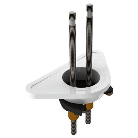 Platine de fixation + tiges filetées L.130 mm pour mitigeurs