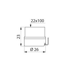 Raccord sortie F22x100 pour filtre robinet BIOFIL
