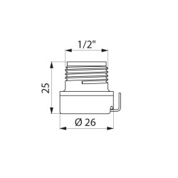 Raccord sortie M1/2" pour filtre robinet BIOFIL