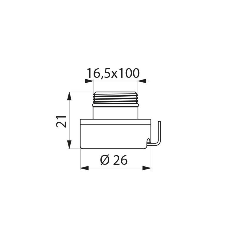 Raccord sortie M16,5x100 pour filtre robinet BIOFIL